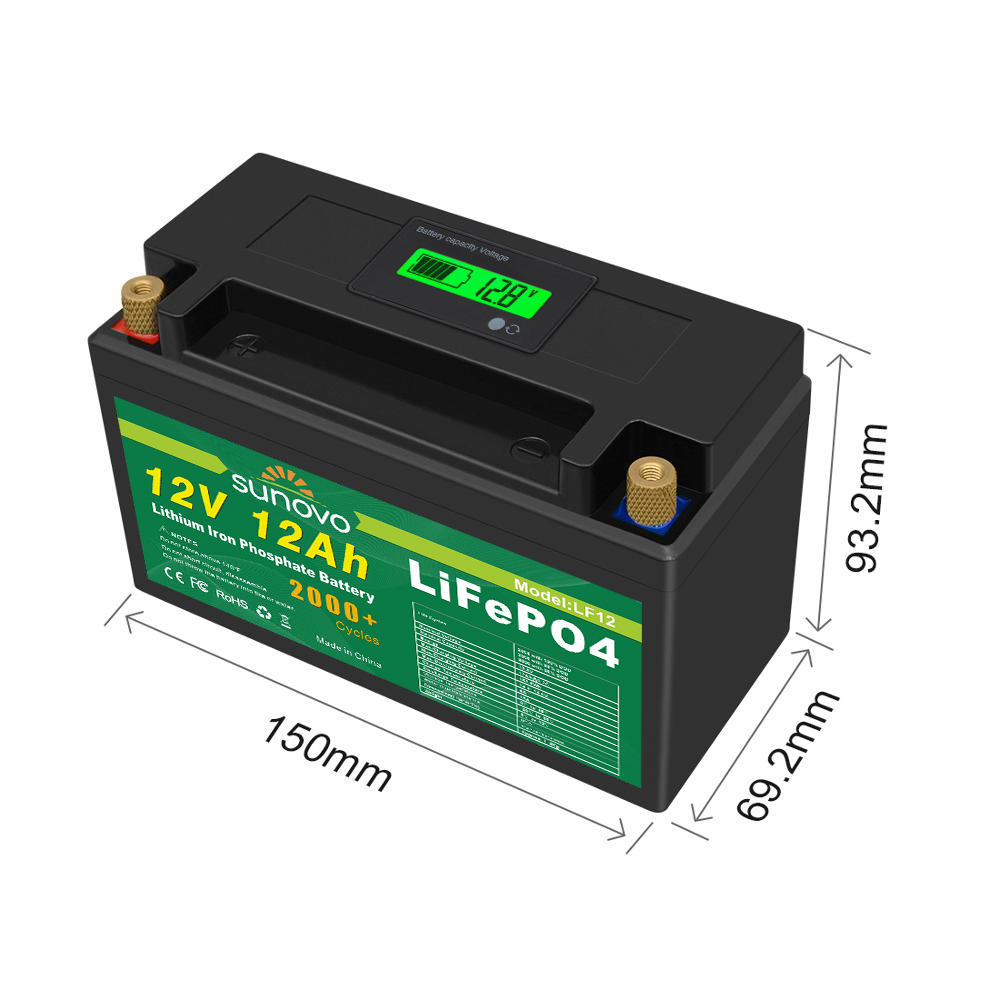 Lithium (LifePO4) 12v 12ah Battery