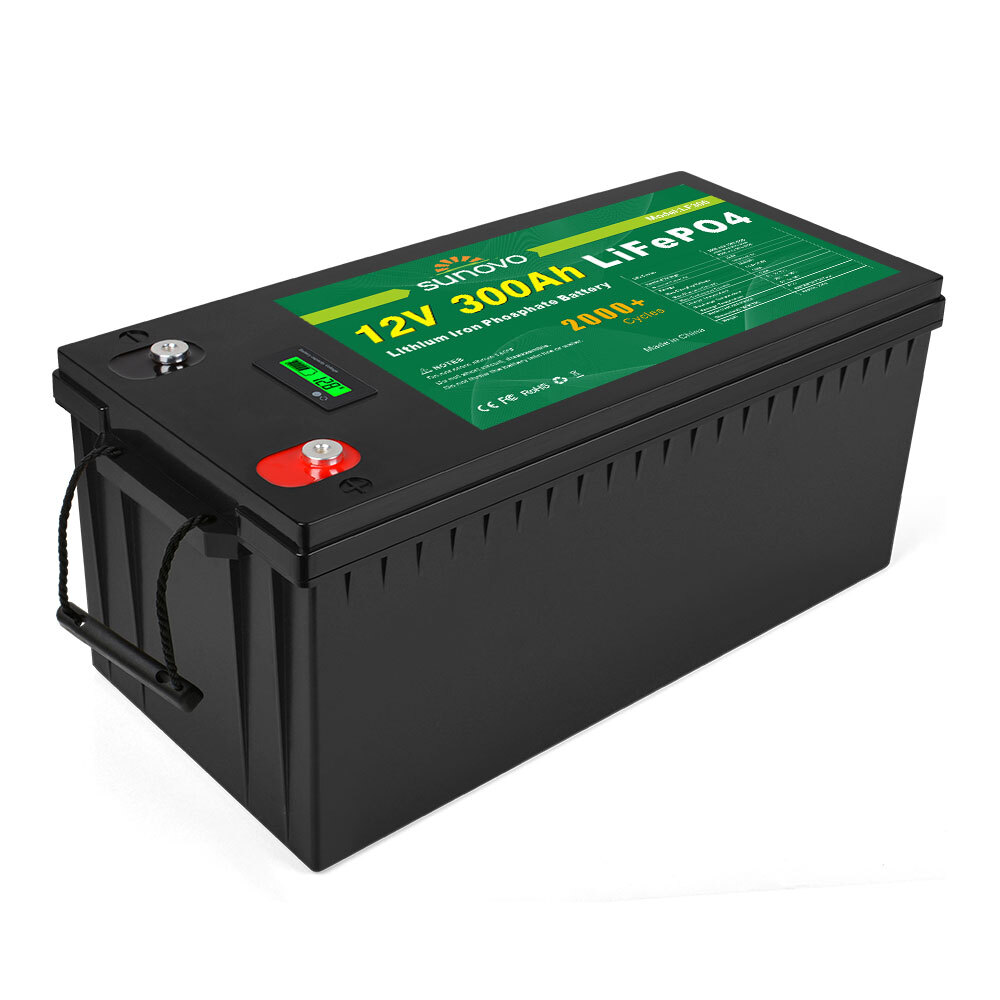 Solarbatterie 12V 300AH 3840WH LiFePO4-Batterie Solarstrombatterie