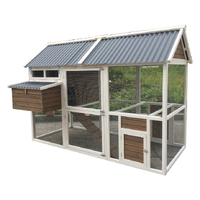 XXL Superior Farmhouse Chicken Coop with PVC Roof 240x172x168cm